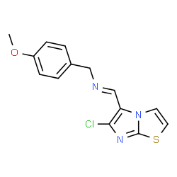 N-[(6-CHLOROIMIDAZO[2,1-B][1,3]THIAZOL-5-YL)METHYLENE](4-METHOXYPHENYL)METHANAMINE Structure