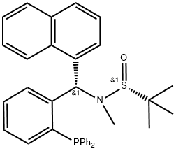 [S(R)]-N-[(S)-[2-(二苯基膦)苯基]-1-萘基甲基]-N-甲基-2-叔丁基亚磺酰胺图片
