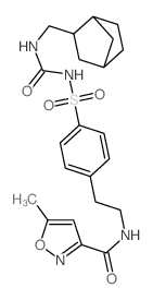 3-Isoxazolecarboxamide,N-[2-[4-[[[[(bicyclo[2.2.1]hept-2-ylmethyl)amino]carbonyl]amino]sulfonyl]phenyl]ethyl]-5-methyl- picture