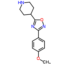 4-[3-(4-Methoxyphenyl)-1,2,4-oxadiazol-5-yl]piperidine结构式