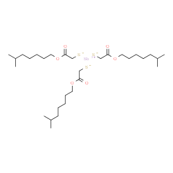 antimony(3+) tris[2-(isooctyloxy)-2-oxoethanethiolate]结构式