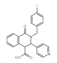 2-(4-FLUOROBENZYL)-1-OXO-3-PYRIDIN-4-YL-1,2,3,4-TETRAHYDROISOQUINOLINE-4-CARBOXYLIC ACID structure