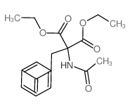 Propanedioic acid,2-(acetylamino)-2-(3-oxo-3-phenylpropyl)-, 1,3-diethyl ester Structure