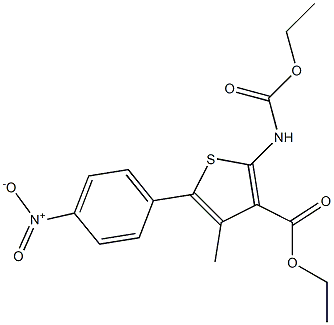 ethyl 2-((ethoxycarbonyl)amino)-4-methyl-5-(4-nitrophenyl)thiophene-3-carboxylate Structure
