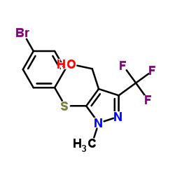 [5-[(4-BROMOPHENYL)SULFANYL]-1-METHYL-3-(TRIFLUOROMETHYL)-1H-PYRAZOL-4-YL]METHANOL结构式