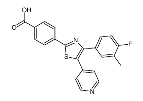 4-[4-(4-fluoro-3-methylphenyl)-5-pyridin-4-yl-1,3-thiazol-2-yl]benzoic acid Structure
