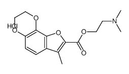 2-(dimethylamino)ethyl 7-methyl-2,3-dihydrofuro[3,2-h][1,4]benzodioxine-8-carboxylate,hydrochloride Structure