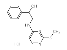 2-[(2-methylsulfanylpyrimidin-4-yl)amino]-1-phenyl-ethanol structure