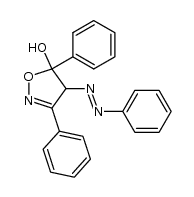 4-phenylhydrazono-3,5-diphenyl-5-hydroxy-2-isoxazoline结构式