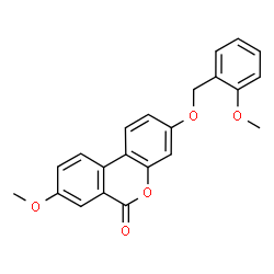 8-methoxy-3-[(2-methoxyphenyl)methoxy]benzo[c]chromen-6-one Structure