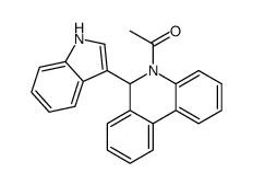 1-[6-(1H-indol-3-yl)-6H-phenanthridin-5-yl]ethanone结构式