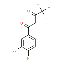 1-(3-chloro-4-fluorophenyl)-4,4,4-trifluorobutane-1,3-dione结构式