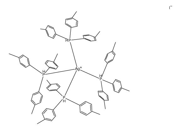 tetrakis(tri-p-tolyl-l5-phosphanyl)silver(V) iodide Structure