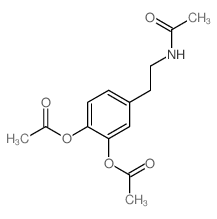 [5-(2-acetamidoethyl)-2-acetyloxy-phenyl] acetate结构式