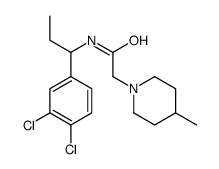 N-[1-(3,4-dichlorophenyl)propyl]-2-(4-methylpiperidin-1-yl)acetamide结构式