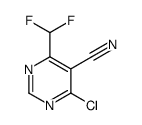 4-chloro-6-(difluoromethyl)pyrimidine-5-carbonitrile结构式