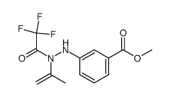 trifluoroacetic acid 1-(1-methyl-1-ethenyl)-2-[3-(methoxycarbonyl)phenyl]hydrazide Structure