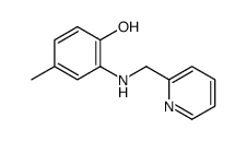 4-methyl-2-(pyridin-2-ylmethylamino)phenol结构式