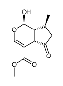 (1R)-1,4aα,5,6,7,7aα-Hexahydro-1-hydroxy-7α-methyl-5-oxocyclopenta[c]pyran-4-carboxylic acid methyl ester结构式