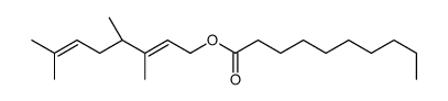 [(4S)-3,4,7-trimethylocta-2,6-dienyl] decanoate结构式