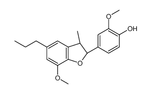 2-methoxy-4-[(2S,3S)-7-methoxy-3-methyl-5-propyl-2,3-dihydro-1-benzofuran-2-yl]phenol结构式
