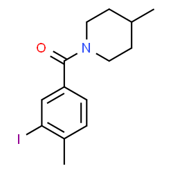 (3-iodo-4-methylphenyl)(4-methylpiperidin-1-yl)methanone结构式