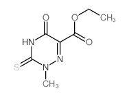 ethyl 2-methyl-5-oxo-3-sulfanylidene-1,2,4-triazine-6-carboxylate结构式