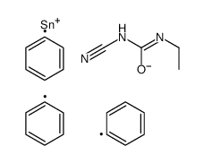 triphenylstannyl N-cyano-N'-ethylcarbamimidate Structure