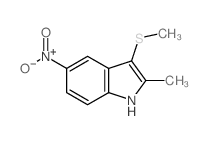 2-methyl-3-methylsulfanyl-5-nitro-1H-indole结构式