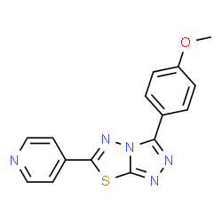 3-(4-methoxyphenyl)-6-(pyridin-4-yl)[1,2,4]triazolo[3,4-b][1,3,4]thiadiazole Structure