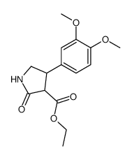 ethyl 4-(3,4-dimethoxyphenyl)-2-oxo-3-pyrrolidinecarboxylate结构式