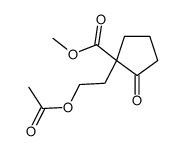 methyl 1-(2-acetyloxyethyl)-2-oxocyclopentane-1-carboxylate结构式