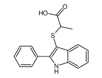 2-[(2-phenyl-1H-indol-3-yl)sulfanyl]propanoic acid结构式