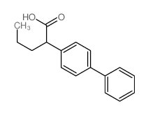 2-(4-phenylphenyl)pentanoic acid结构式