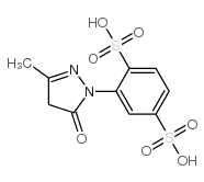 2-(4,5-dihydro-3-methyl-5-oxo-1H-pyrazol-1-yl)benzene-1,4-disulphonic acid结构式