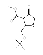 2-tert-Butoxymethyl-4-oxo-tetrahydro-furan-3-carboxylic acid methyl ester结构式