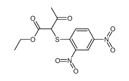 2-oxo-1-ethoxycarbonylpropyl 2,4-dinitrophenyl sulfide结构式