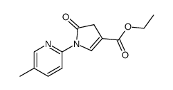 1-(5-Methyl-2-pyridyl)-3-ethoxycarbonyl-2-pyrrolin-5-on结构式