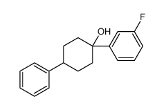 1-(3-fluorophenyl)-4-phenylcyclohexan-1-ol结构式
