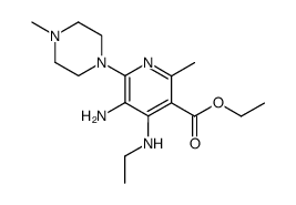5-amino-4-ethylamino-2-methyl-6-(4-methyl-piperazin-1-yl)-nicotinic acid ethyl ester结构式