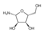 (2R,3R,4S,5R)-2-amino-5-(hydroxymethyl)tetrahydrofuran-3,4-diol结构式