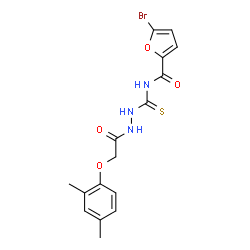 5-bromo-N-({2-[(2,4-dimethylphenoxy)acetyl]hydrazino}carbonothioyl)-2-furamide结构式