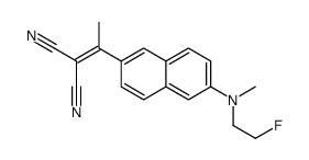 2-[1-[6-[2-fluoroethyl(methyl)amino]naphthalen-2-yl]ethylidene]propanedinitrile结构式