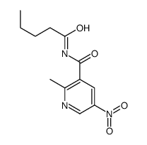 2-methyl-5-nitro-N-pentanoylpyridine-3-carboxamide Structure