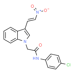 1H-Indole-1-acetamide,N-(4-chlorophenyl)-3-(2-nitroethenyl)-(9CI) Structure