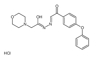 2-morpholin-4-yl-N-[(E)-[2-oxo-2-(4-phenoxyphenyl)ethylidene]amino]acetamide,hydrochloride Structure