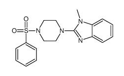 Piperazine, 1-(1-methyl-1H-benzimidazol-2-yl)-4-(phenylsulfonyl)- (9CI)结构式