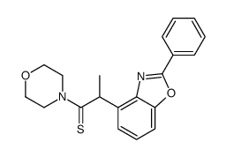 1-morpholin-4-yl-2-(2-phenyl-1,3-benzoxazol-4-yl)propane-1-thione结构式