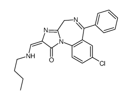 (2E)-2-(butylaminomethylidene)-8-chloro-6-phenyl-4H-imidazo[1,2-a][1,4]benzodiazepin-1-one结构式