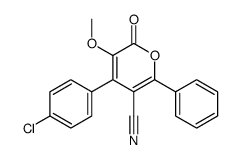 4-(4-chlorophenyl)-5-methoxy-6-oxo-2-phenylpyran-3-carbonitrile Structure